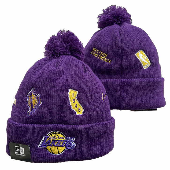 Los Angeles Lakers Knit Hats 0113
